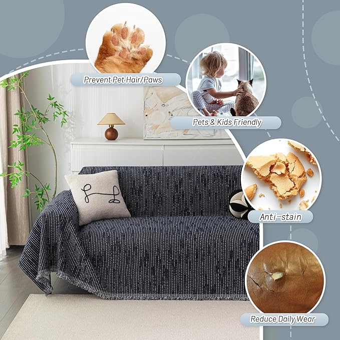 MYSKY HOME Couch Covers for 3 Cushion Couch Sofa, Sectional Couch Cover L Shape
