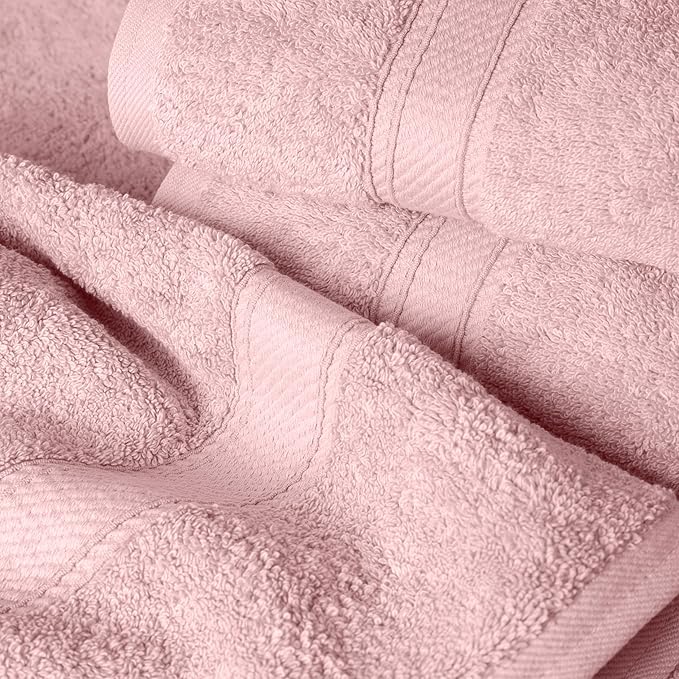 SUPERIOR Egyptian Cotton Pile 6 Piece Towel Set, Includes 2 Bath, 2 Hand