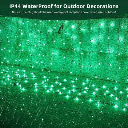 Led Net Lights Christmas Lights Outdoor Green Christmas Net Lighting with 121Led Mini Globe Light 5ftx5ft, Outdoor Indoor Fairy Mesh Net Lighting for Christmas Trees, Bushes, Shrubs Decorations
