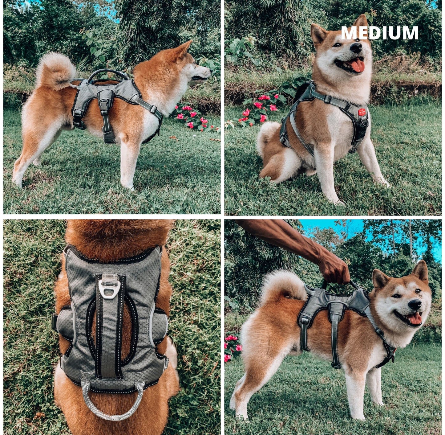 Tuff Pupper Escape Proof No Escape Dog Harness | 5 Point Adjustable Fit Harness for Dogs | Padded Dog Harnesses | Handle Dog Lift Harnesses