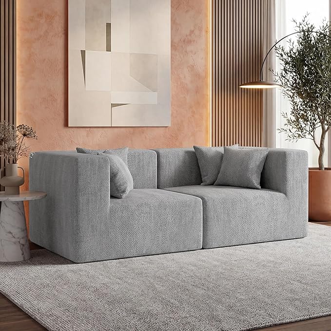 MONVANE 75" Loveseat Sofa, Comfy Chenille Cloud Couch
