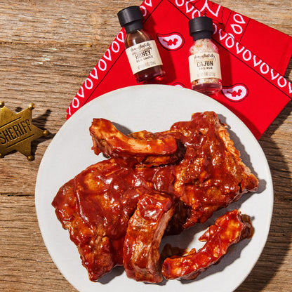 Thoughtfully Gourmet, Wild Western-Themed BBQ Sauce and Rubs Book Gift Set, Includes Honey, Montreal Rub & More, Set of 12