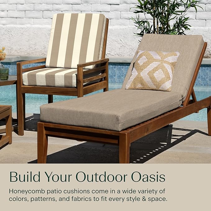 Honeycomb Outdoor Chaise Lounge Cushion