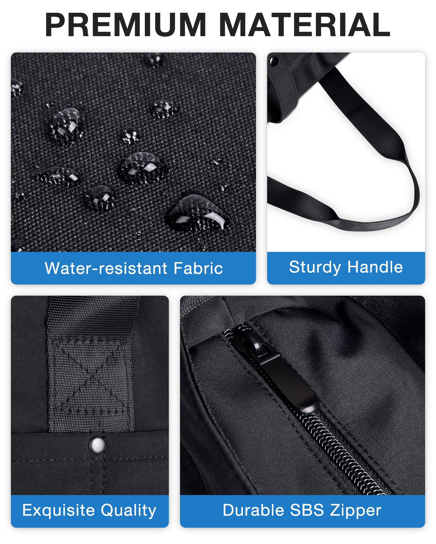 bagsmart Tote Bag for Women, Foldable Tote Bag, Handbags & Shoulder Bags with Zipper for Travel, Beach, Gym, Work, School