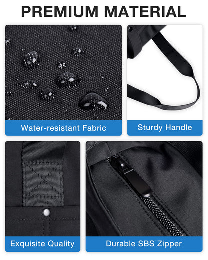 bagsmart Tote Bag for Women, Foldable Tote Bag, Handbags & Shoulder Bags with Zipper for Travel, Beach, Gym, Work, School
