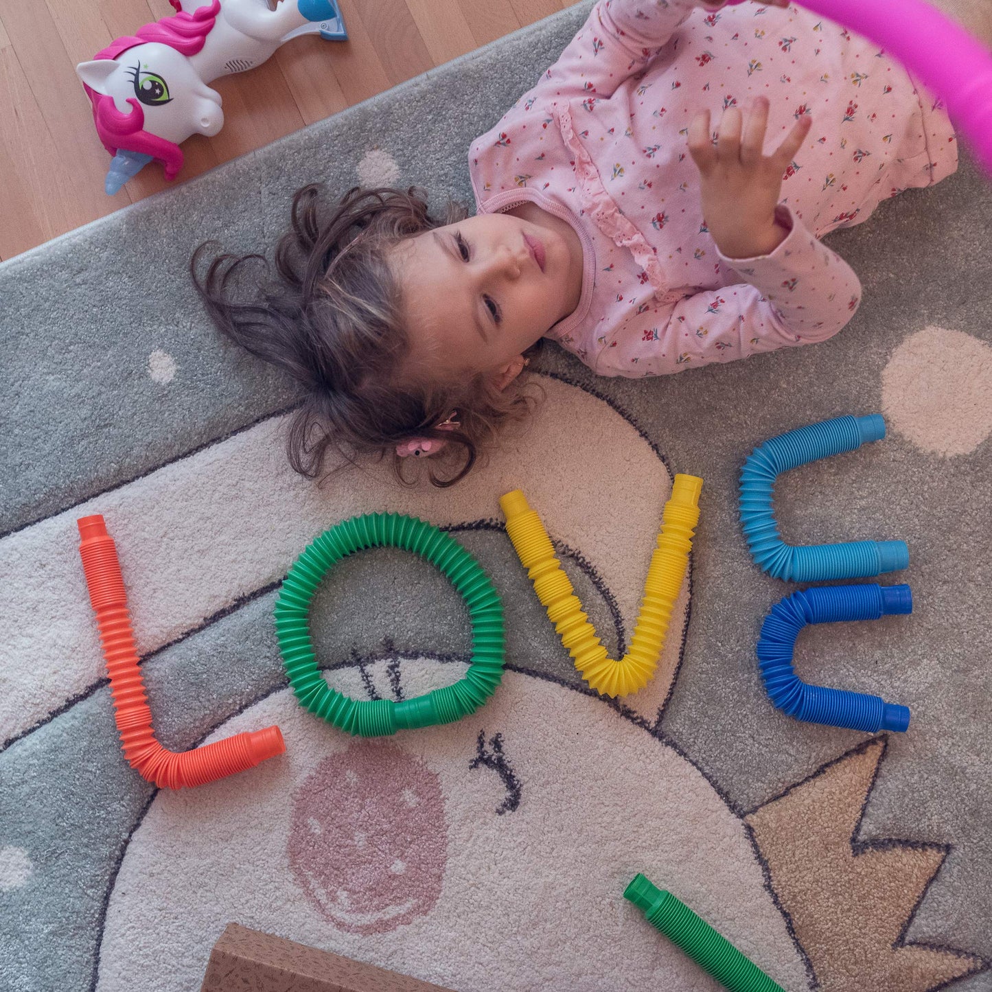 Nutty Toys Pop Tubes - Sensory Toys - Endless Creativity & Fun for Kids and Toddlers |8 Pack Large| - Connect & Pop! Top ADHD Autism Fidget 2025, Best Boy & Girl Easter Basket Stuffers Gift Idea