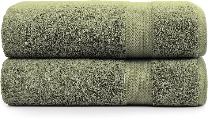 LANE LINEN 100% Ring Spun Cotton Luxury Bath Sheet 2 Pcs