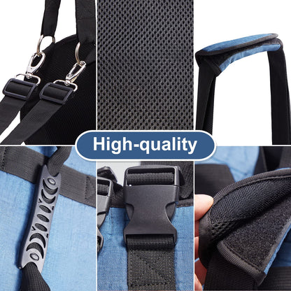 COODEO Dog Carry Sling, Emergency Backpack Pet Legs Support & Rehabilitation Dog Lift Harness for Nail Trimming, Dog Carrier for Senior Dogs Joint Injuries, Arthritis, Up and Down Stairs(2XL, Blue)