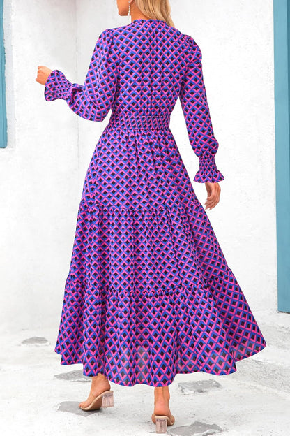 PRETTYGARDEN Women's Floral Maxi Dress 2025 Fall Long Sleeve V Neck Casual A Line Long Flowy Boho Party Dresses