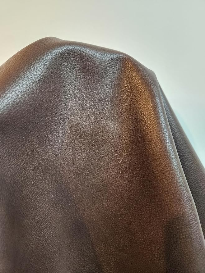 NAT Leathers | Cacao Brown Pebblegrain Soft Faux Vegan Leather PU | 4 Yards Cut