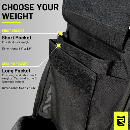 Ruckercise Rucking Backpack - Ridge 21L Rucksack, Engineered for Rucking, Ruck Pack, Weight Plate Backpack, Extra Padding for Running, Walking, Strength Training, Compatible with Yes4All Ruck Weight