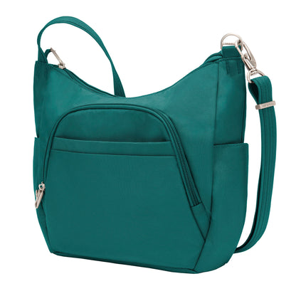 Travelon Anti-theft Classic Crossbody Bucket Bag, Spruce, One Size, Travelon Anti-theft Classic Crossbody Bucket Bag