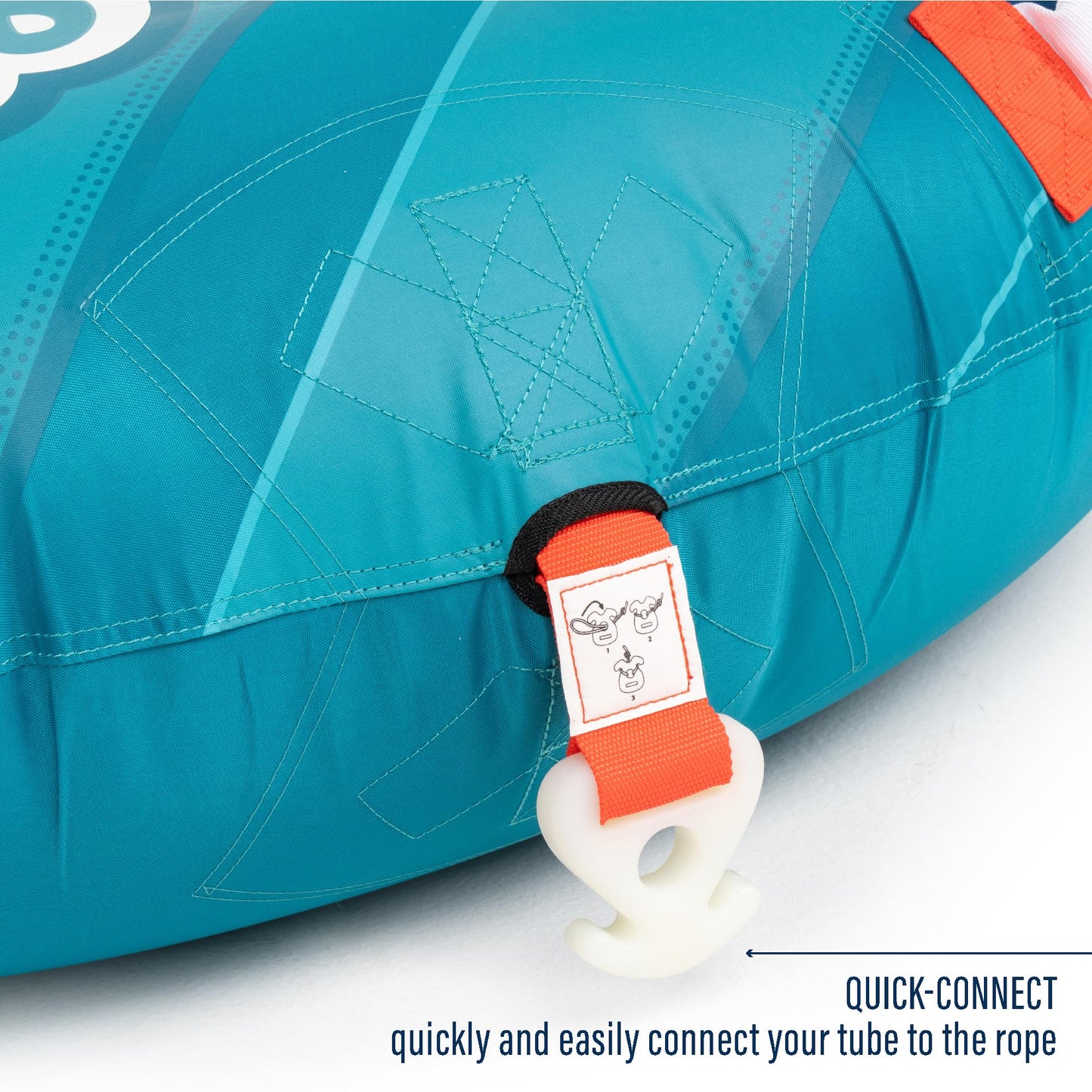 NorEast Outdoors Paradise Water Sports - Oasis Towable Tube for Boating - 1 Rider, Teal/Red