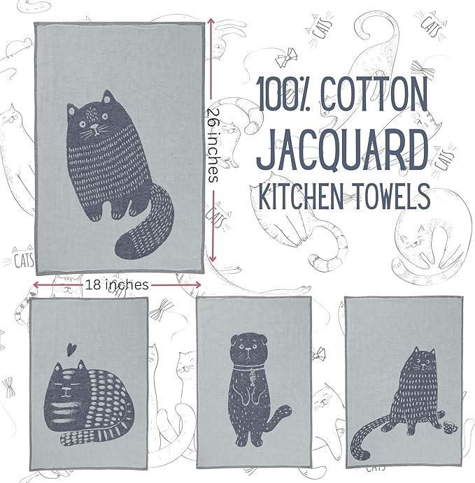 sea me at home Cat Themed Funny Dish Towels