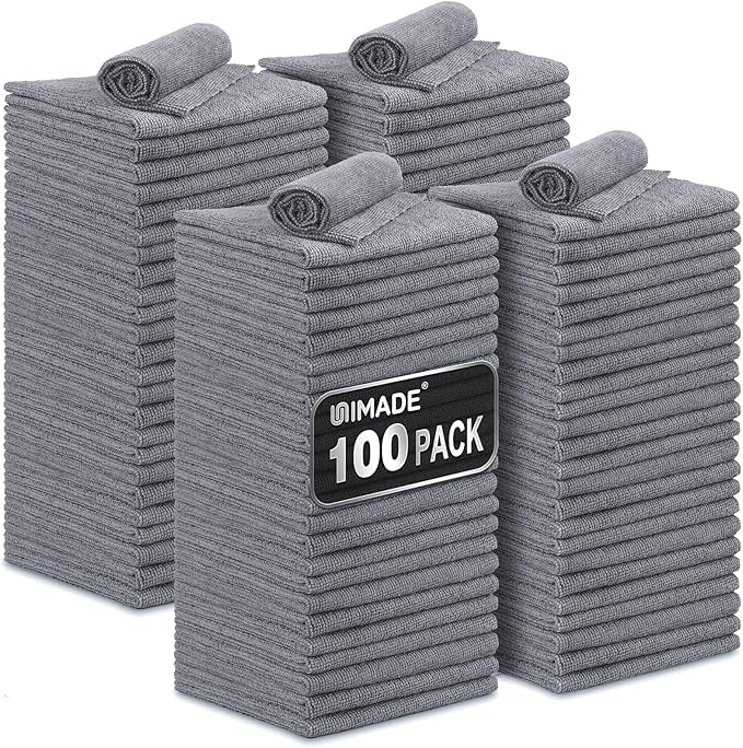 Microfiber Cleaning Cloth, 100 Pack Microfiber Towels