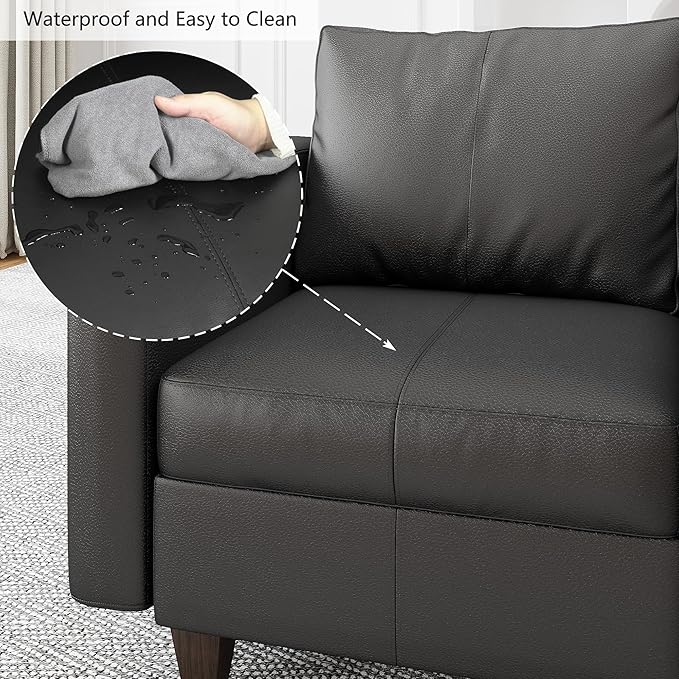 EASE MOOSE Armrest Module for Modular Sectional Sofa, Faux Leather Side