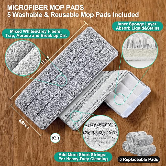 JOYMOOP Mop and Bucket with Wringer Set, Wet Dry Mops