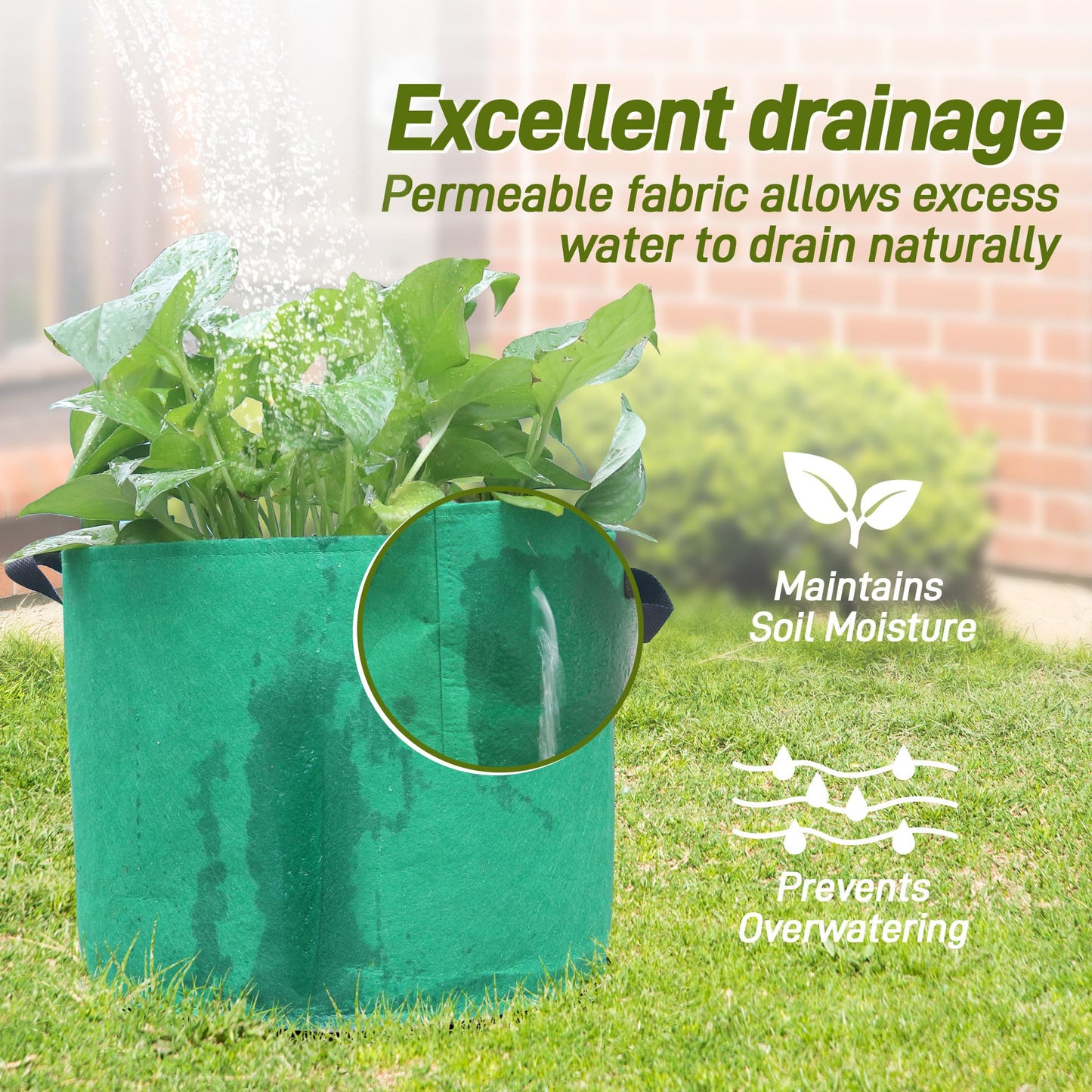 7-Gallon Fabric Grow Bags (7 Pack of Mix Colors) with Handles for Potato Tomato Flower and Vegetables