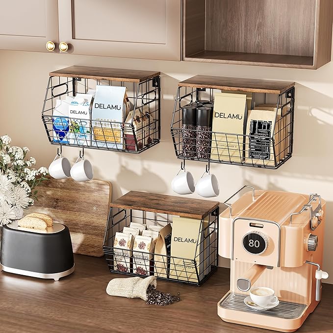 Delamu Stackable Metal Fruit Basket