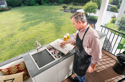Ruvati Ice Chest and Outdoor Sink BBQ Grill 29 x 20 inch Topmount Insulated T-316 Stainless Steel - RVQ6290