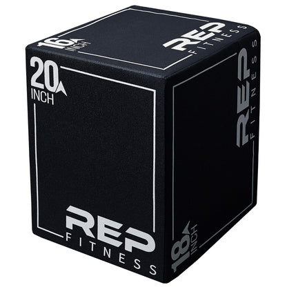 REP Soft Plyo Box | 20 inch | 3-in-1 Foam Jump Box | Plyometric Training Platform | Home Gym Workout Equipment | Step Exercise Block | Non-Slip Jumping Mat | Adjustable Height