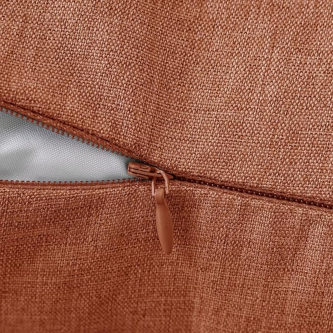 MIULEE Pack of 2 Decorative Outdoor Solid Waterproof Throw Pillow Covers Faux