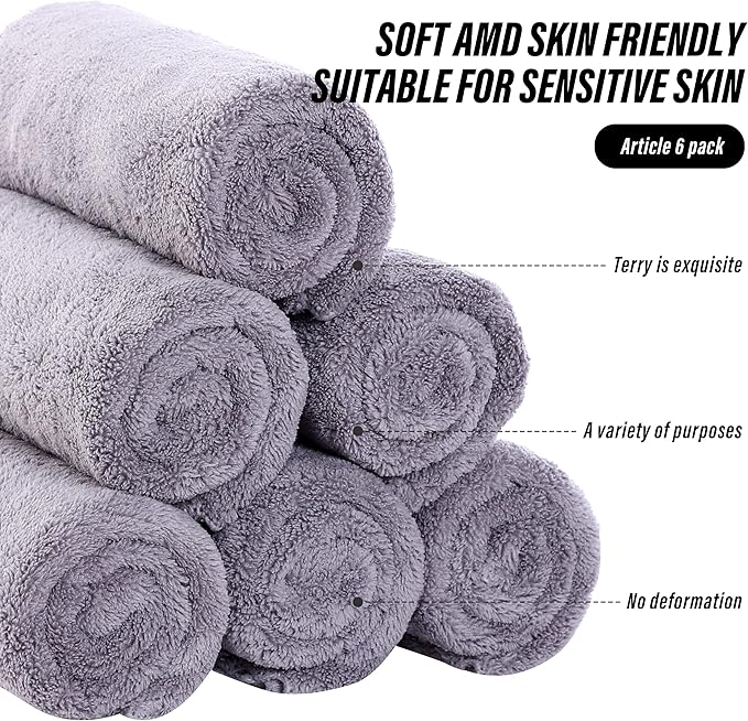 MOONQUEEN 6 Pack Premium Hand Towels