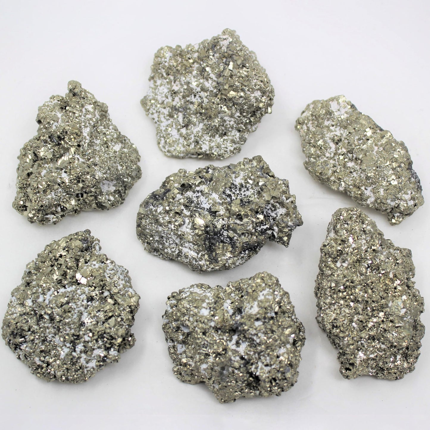 1.8-7.05 Oz Gemstone Natural Pyrite Mineral Specimen, Crystals and Healing Stones DIY Stone Decoration, High-Energy Iron Indoor and Outdoor Garden Fish Tank Landscaping (5.3-7.05 oz)