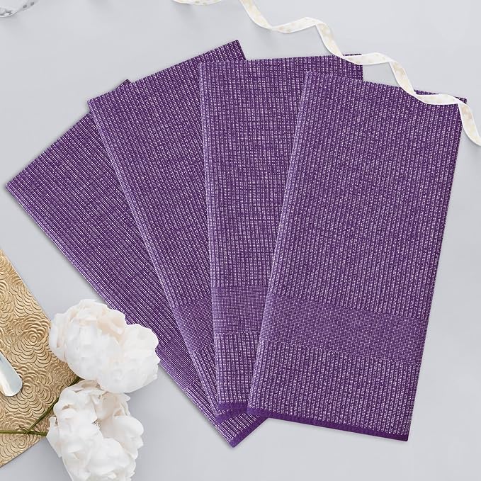 Homaxy Premium Kitchen Towels, Large Cotton Kitchen Hand Towels, Flat and Terry
