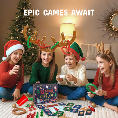Gutter Games 12 Games of Christmas - Family Game Night Pack for Kids and Teens - Hilarious Christmas Party Games for Adults and Family Party - Complete Entertainment Package - Multicolor