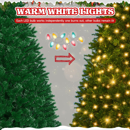 LEVELEVE Premium Pre-Lit 6FT Classic Artificial Holiday Christmas Tree w/1,000 Branch Tips,250 LED Lights for Home,Office,Party Decoration