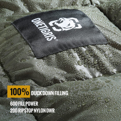 ONETIGRIS Down Camping Blanket 2 Person -Warm, Lightweight, Packable, Puffy Outdoor Travelling Blanket for Cold Weather Backpacking Hiking Stadium Gardening Beach Picnic Quilt