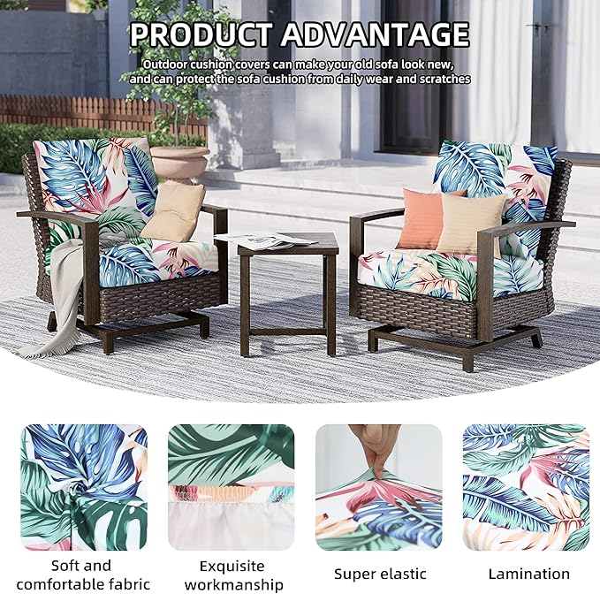 Outdoor Cushion Covers Set, Replacement