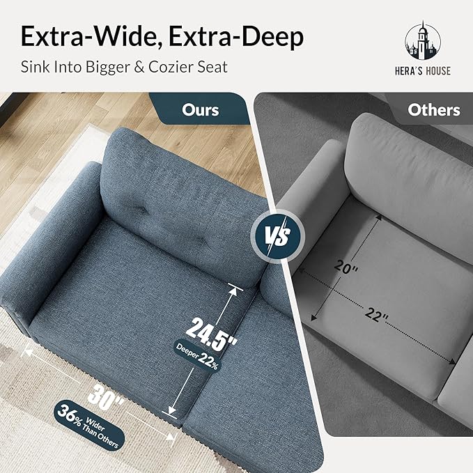 HERA'S HOUSE 3 Pieces Modular Sectional Sofa Sets, Oversized Couch Set