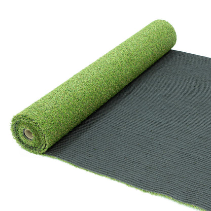 GardenKraft 4 m × 1 m Artificial Grass Roll – 15 mm High‑Density Two‑Tone Pile, UV‑Stabilised Fast‑Drain Fake Lawn, Pet & Child Friendly Astro Turf