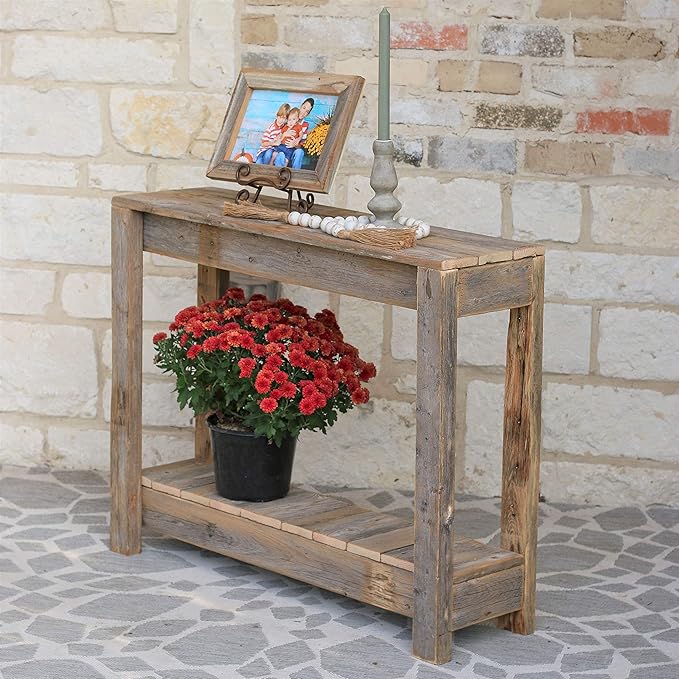 Doug and Cristy Designs 36 Inch Natural Reclaimed Entry Console