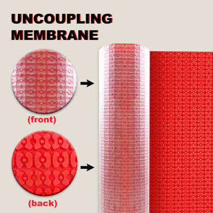 MAXKOSKO Heating Cable Underlayment Membrane, Easy Installation and Uncoupling Heated Floor Mat, Waterproof and Tile Anti-Fracture 161 Sq. Ft.