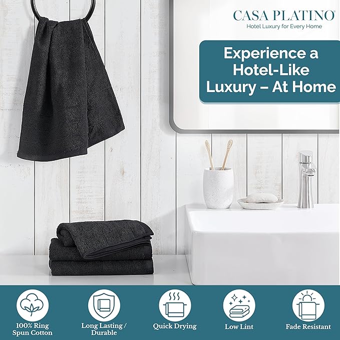 Black Hand Towels for Bathroom