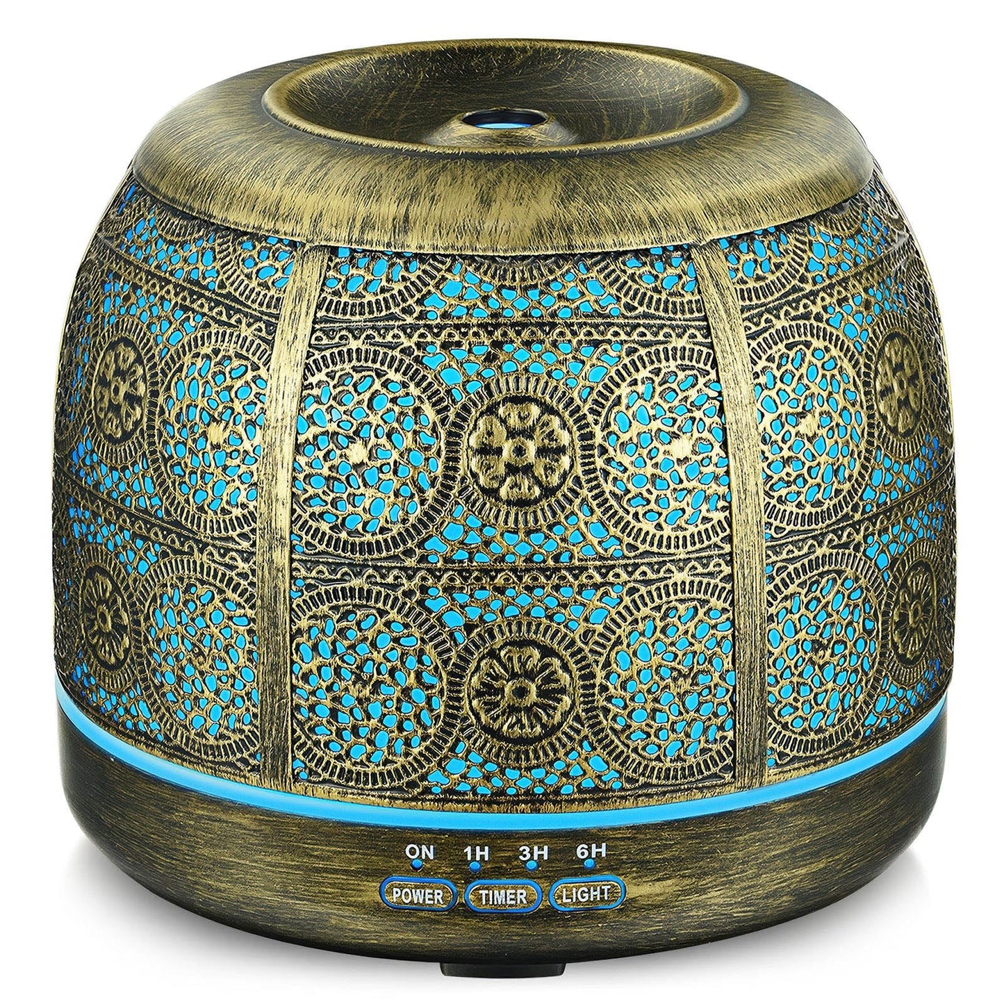 ARVIDSSON Essential Oil Diffuser 500ml, Aromatherapy Diffuser for Home, Ultrasonic Diffusers for Essential Oils, Metal Oil Diffuser with 7 Color LED Lights, Mist Timer and Auto Shut-Off Function