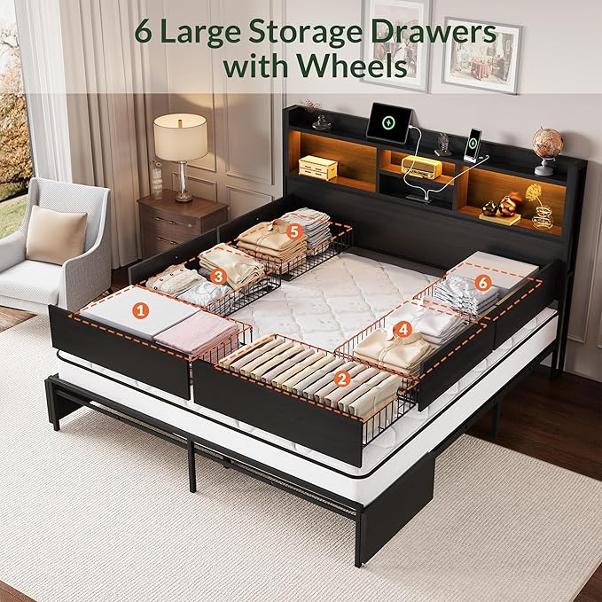 LARMACE King Size Bed Frame
