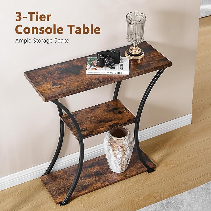Hoctieon 3 Tier Console Table
