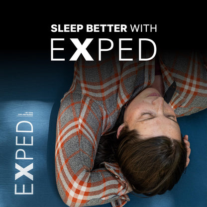 Exped DeepSleep Mat Single MW - Self Inflating Firm Car Sleeping Mat, 3” Foam Pad, Pump Included