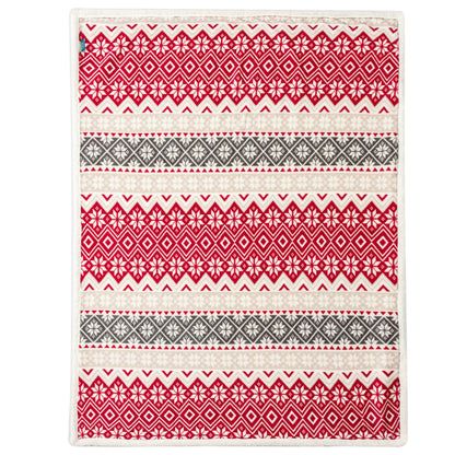 PAVILIA Premium Christmas Sherpa Throw Blanket | Christmas Decoration, Fleece, Plush, Warm, Cozy Reversible Microfiber Holiday Blanket 50 x 60
