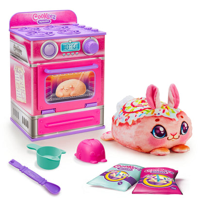 Cookeez Makery Cinnamon Treatz Oven – Interactive Bake & Reveal Oven Playset with Mystery Scented Plush (Cinnamon Pooch, Fondant Feline, or Strawberry Swirl), Mixing Tools, Dough, & Accessories, 5+