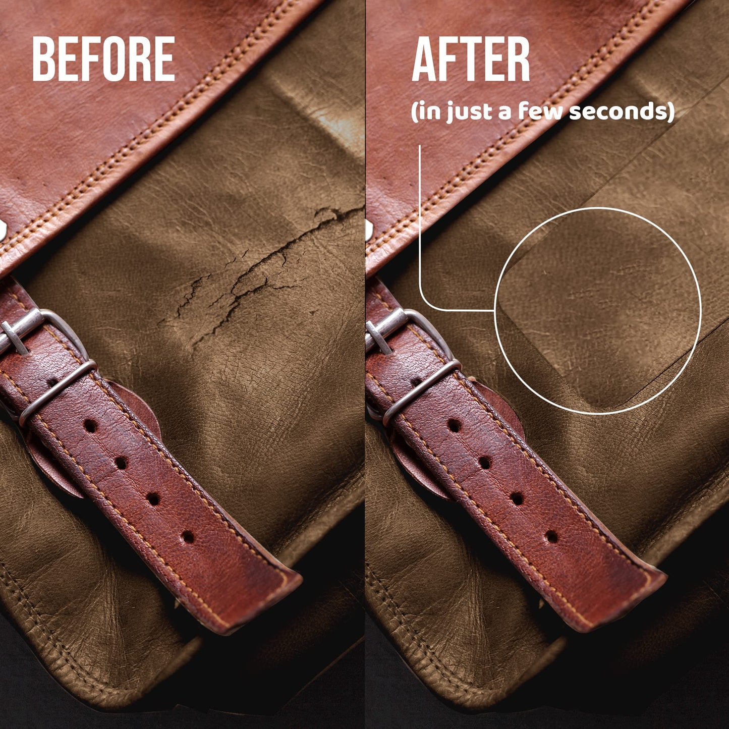 MastaPlasta Original Self-Adhesive Leather Repair Patch - Tan 150 x 10 cm (60 x 4in). Your Fast and Simple All-in-One Upholstery-Quality Leather Repair Kit for Sofas, Car Seats, Bags & DIY