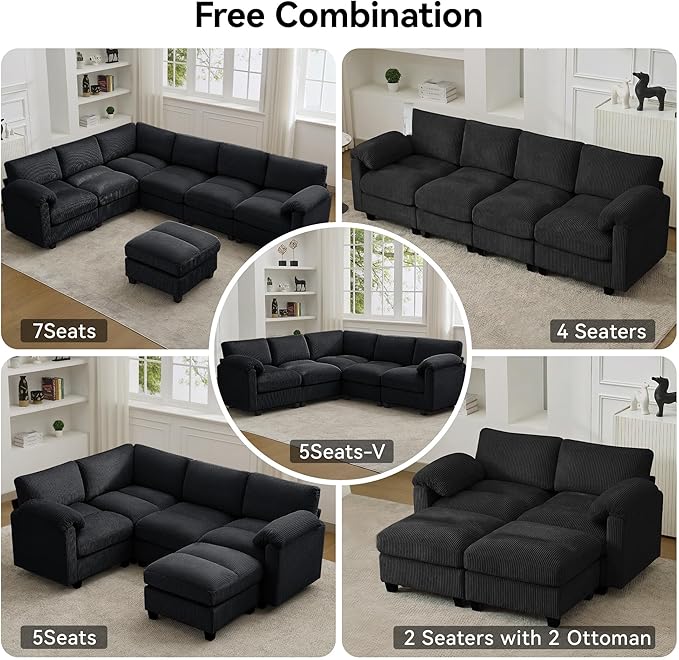 61'' Modular Loveseat Sofa