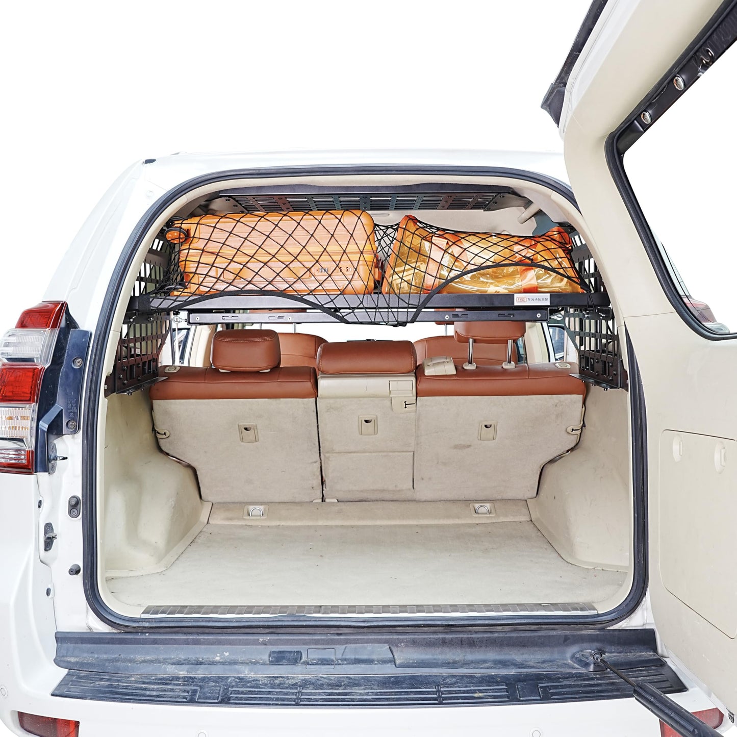 HIGH FLYING for Toyota Prado LC150/Lexus GX460 Rear Window & Overhead Roof Molle Panels Storage Modular System Trunk Shelf Organizer Rear Cargo Racks