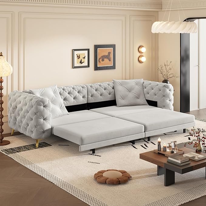 97.7" Convertible Queen Sleeper Sofa