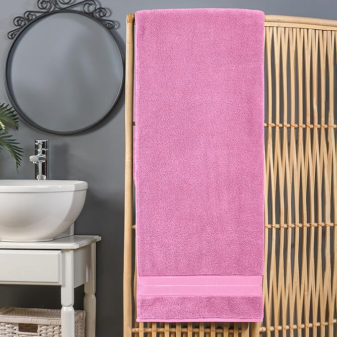 Elegant Comfort Three Line Popcorn Extra Large Luxury Bath Towel