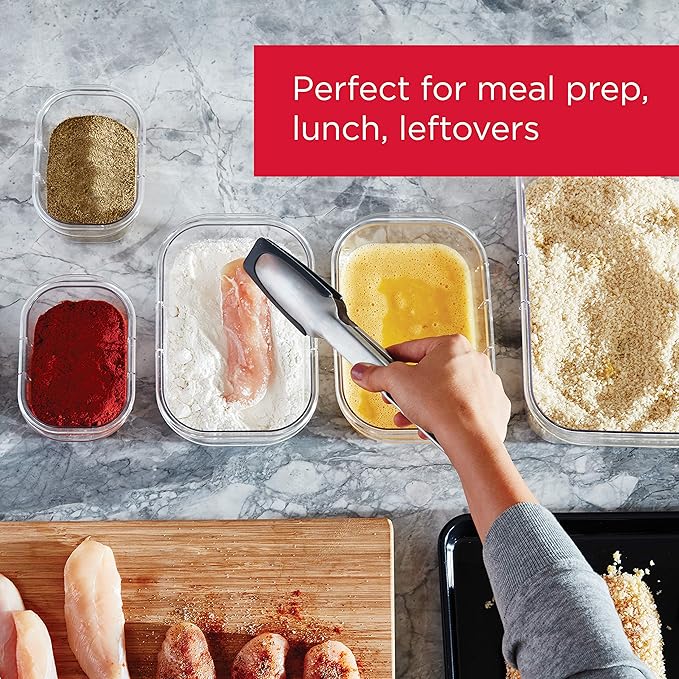 Rubbermaid Brilliance BPA-Free Food Storage Containers Multi Pack, 1.3 Cup